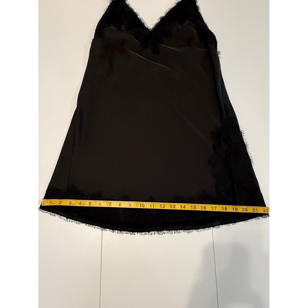 Rumours Lace Trim Satin Slip Dress Black Medium Lingerie Nightwear Loungewear - Picture 16 of 16